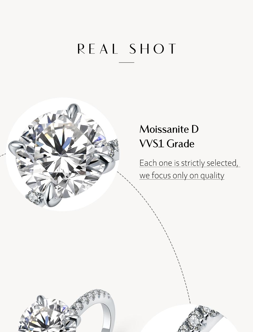 3CT Round Cut Synthetic Moissanite Ring  Wedding Rings for Women Daily Wearing in For Birthday Gift Party R024 SpringStatements