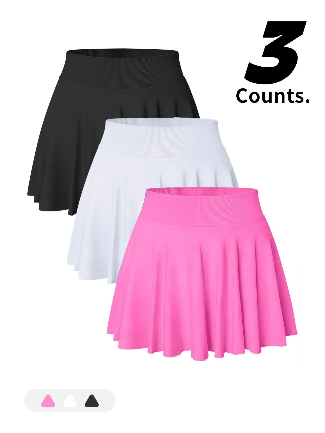 High Waist Sporty A-Line Skirt, Seamless Design, High Elasticity Quick-Dry Fabric, Pocket & Anti-Slip Belt, Perfect Fit