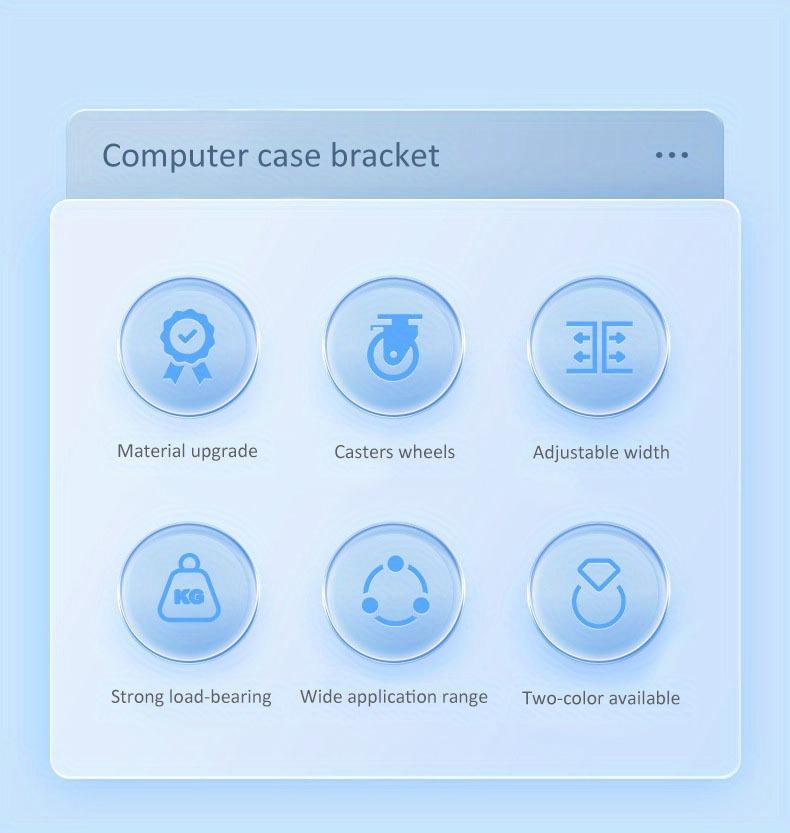 Adjustable Computer Tower Stand with Locking Casters - Universal Rolling Tray for Printer & Air Purifier - Heavy Duty Mobile PC Holder - Protect Your Device from Dust & Moisture - Space-Saving Office Organizer