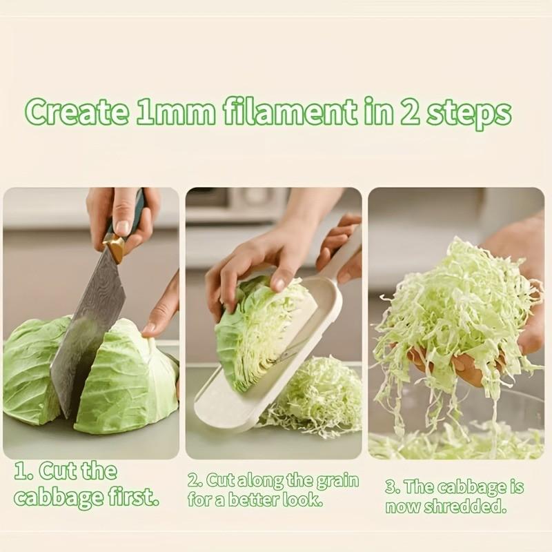 1 Pc Cabbage Shredder & Vegetable Slicer – Durable plastic kitchen tool with comfortable handle for quick shredding and cutting. Perfect for cabbage, cucumber and salad vegetables, efficient veggie prep tool for everyday cooking.