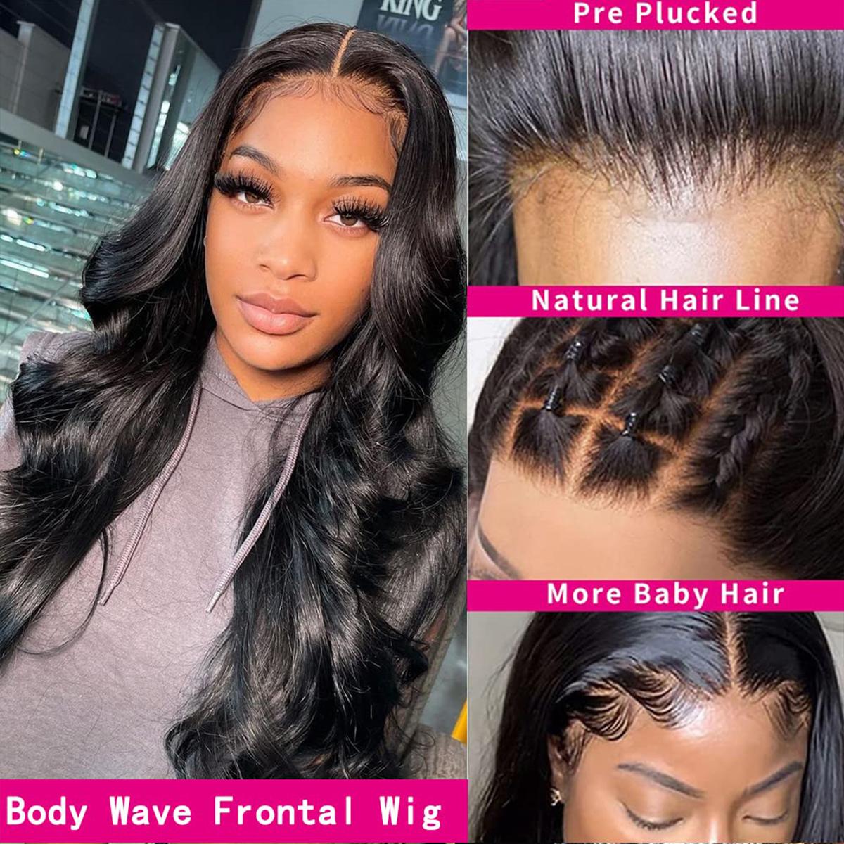 30 Inch 13X6 Body Wave Pre Plucked HD Lace Frontal Wigs Human Hair Brazilian 13x4 Transparent Lace Front Wigs Human Hair