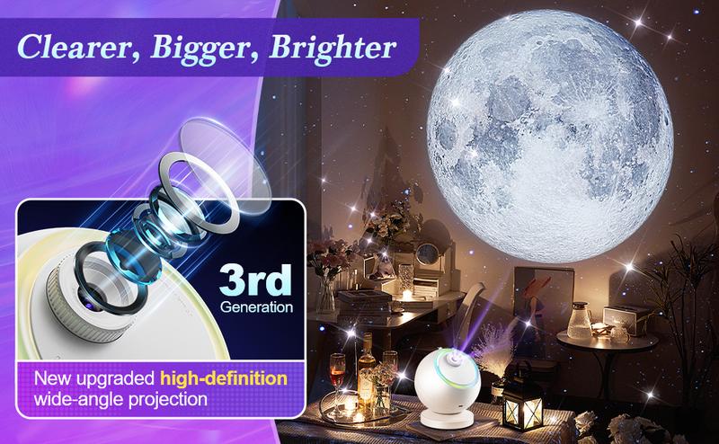 Planetarium Projector, HD Film Galaxy Projector for Bedroom, Rechargeable Star Projector Galaxy Light with 15Music&Bluetooth, SpaceProjector with Timer,Moon Light Lamp for Bedroom Decor Planetarium Projector, HD Film Galaxy Projector for Bedroom, Rechargeable Star Projector Galaxy Light with 15Music&Bluetooth, SpaceProjector with Timer,Moon Light Lamp for Bedroom Decor