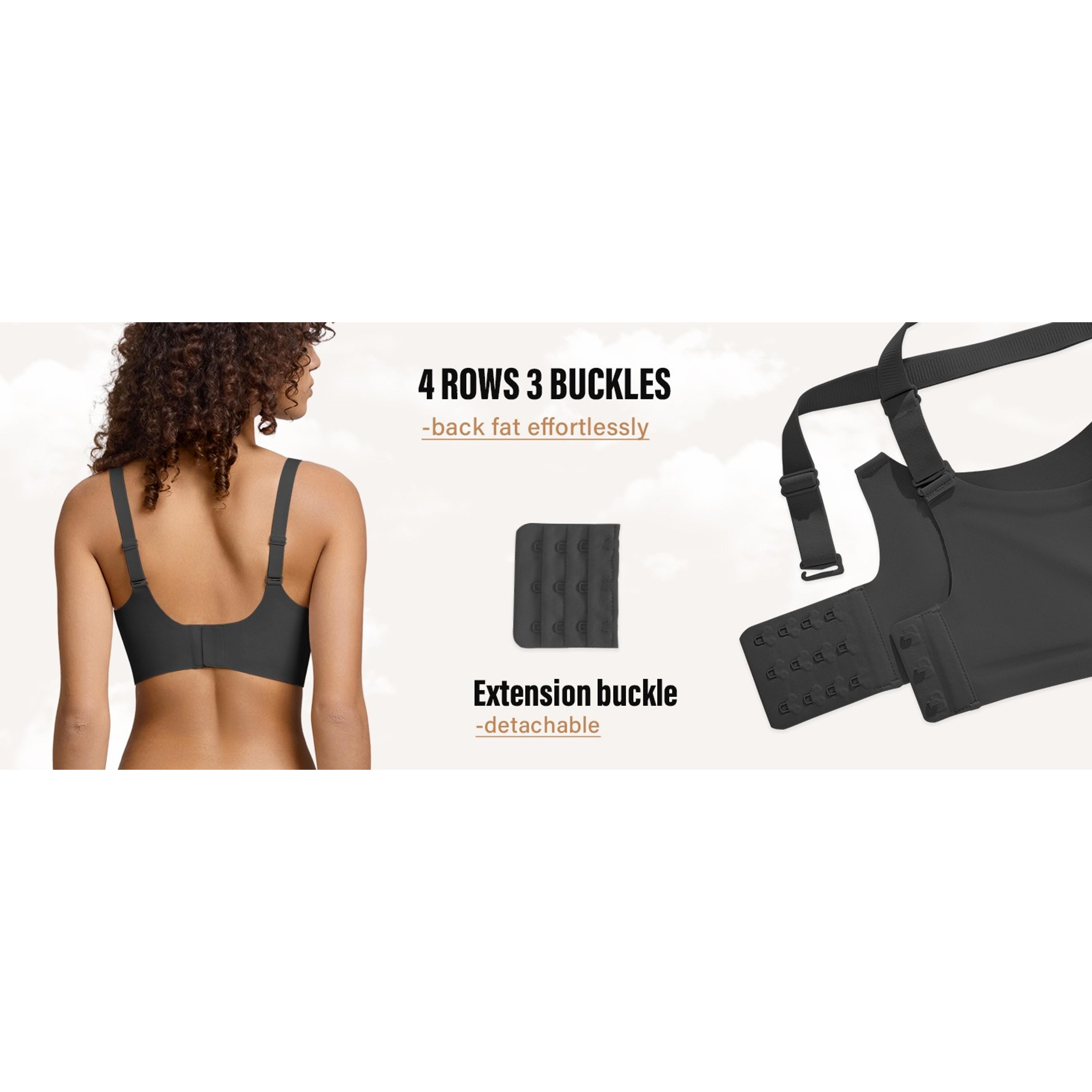 Women's Seamless Wireless Bra with Support - No Underwire Full Coverage Push Up Comfort Bras - Back Fat Smoothing BralettesGift