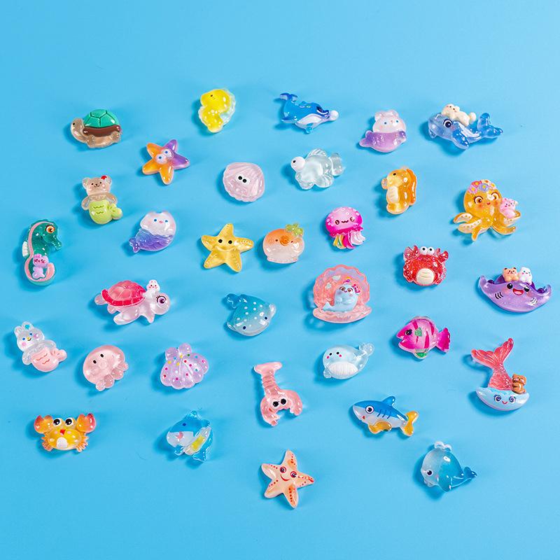 10pcs/20pcs Ocean Mini Decorations, Randomly Sent, Crab, Octopus, Starfish, Turtle, Shell, DIY Craft, Home Decoration, Party, Holiday