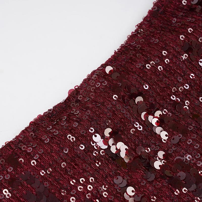 Elegant Sequined Skirt for Women, Slim-Fitting Christmas Party Dress, Short A-Line Skirt for All Seasons, Fashionable Street Style, Stretch Skirt