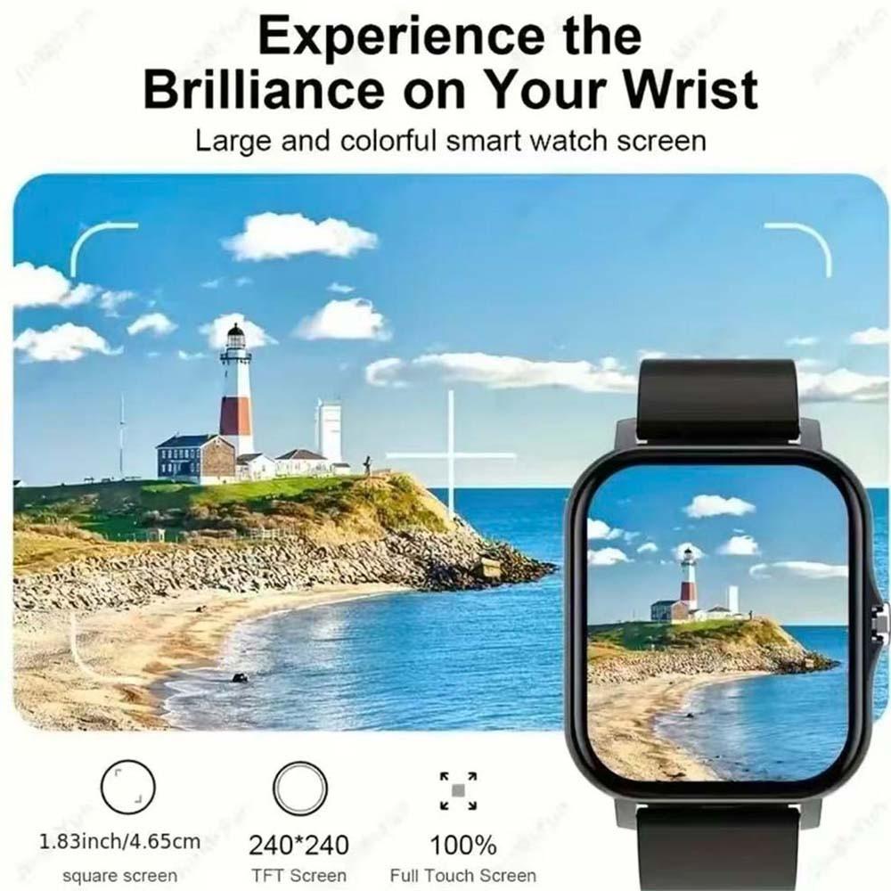 Lavish HD Full Screen Touch Smartwatch for Men & Women, Phone Calls, Text Notifications, Sports Mode, Distance Tracking, Compatible with iPhone & Android