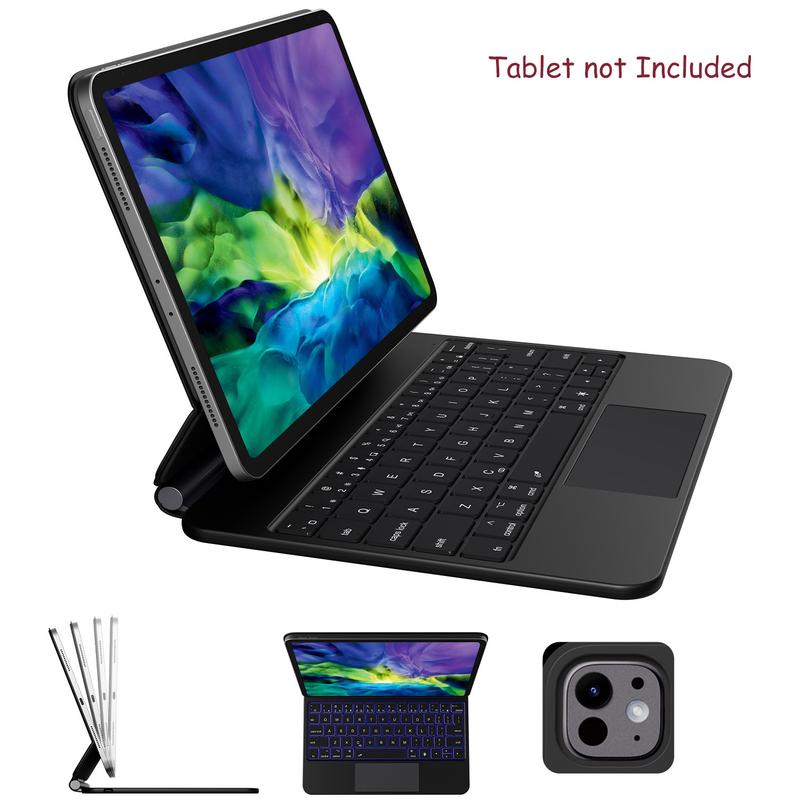 Magic Keyboard Case for iPad Air 13 (M3 2025 / M2 2024)& iPad Pro 12.9 (6th, 5th, 4th Gen), Tablet Keyboard, Magnetic Floating Stand, Slim Trackpad Keyboard with Backlit Keys -Travel Friendly