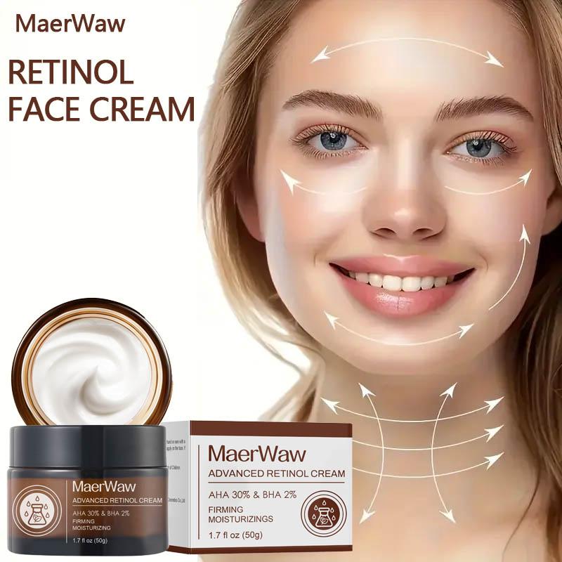 Retinol Moisturizing Cream, Contains Retinol & Hyaluronic Acid, Moisturizes & Firms Skin, Suitable for Dry Skin, All Skin Types, Unisex Skincare