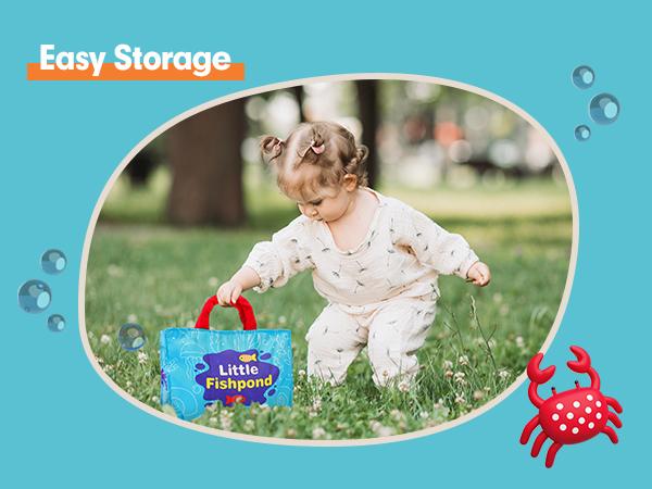 hahaland Toddler Fishing Set Montessori-Inspired Cloth Game with 22 Pcs for 1 Year Old Boys Girls Number Counting Color Sorting Learning Educational Gift 12-18 Months Holiday Christmas Gift - Sensory