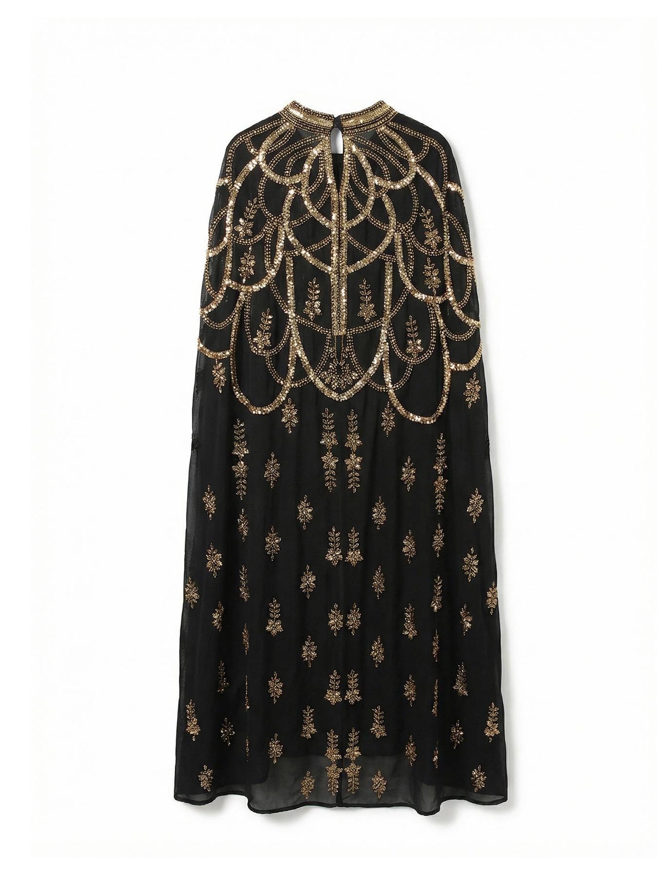 Celesmeety Muslim Sequin Long Robe, Plus Size Women's Islamic Clothing Mesh Kaftan, Jellabia Style Evening Gown, Elegant Dress for Holidays