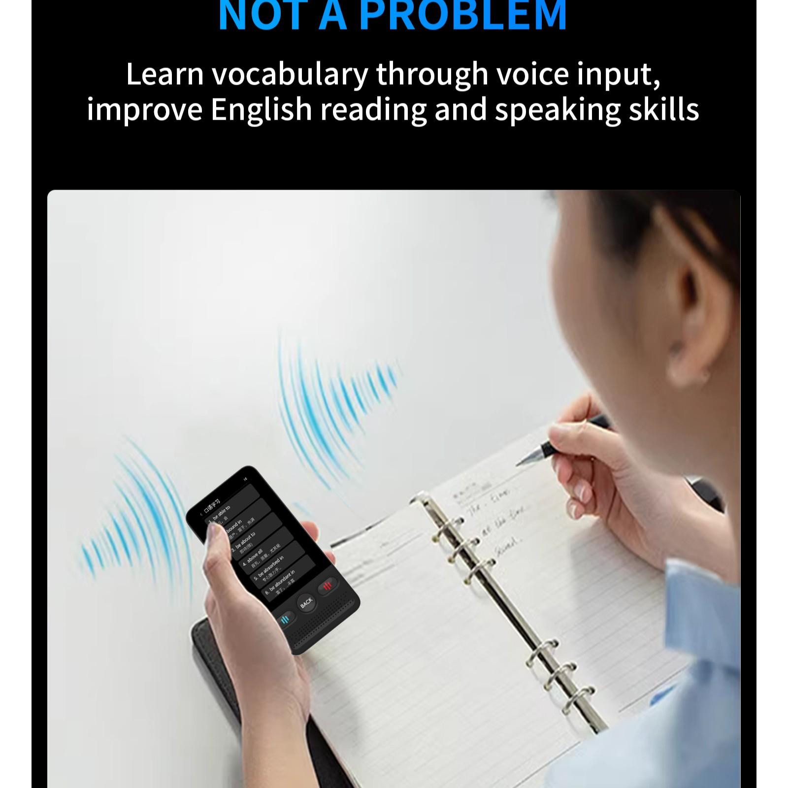 Ai Language Translator, Real-Time Voice and Image Translation, Smart Mini Ai Chat Robot, Ideal for Business Travel and Learning