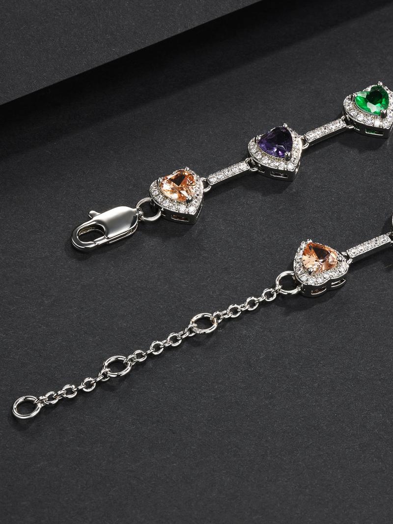 Heart Design Bracelet, Fashionable Jewelry for Women & Men, Trendy All-match & Exquisite Jewelry for Birthday Gift, Heart Shaped Bracelet