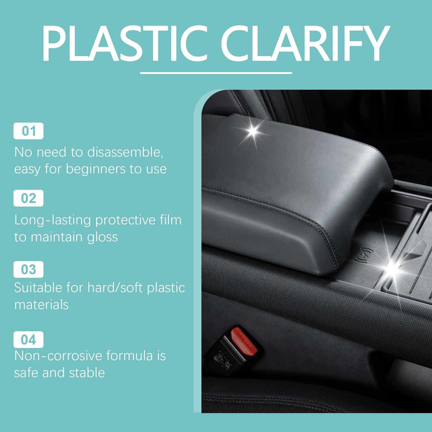 200ML Car Plastic Renewal Agent, Restores Exterior Plastic, Tire Rubber, Interior Dashboard, Door Panels, Leather Seats, Suitable for Most Cars