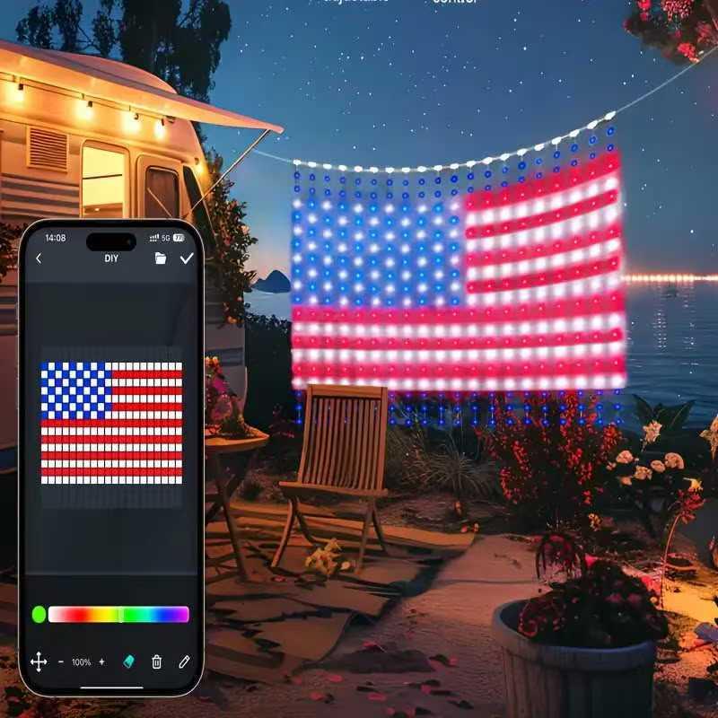 Smart LED Curtain Lights with 400 LEDs, 10x10ft Large & App/Remote Control, USB Powered for Bedroom, Christmas Party, Wedding, Outdoor, Wall, Jellyfish & Lava Lamp Style Decoration