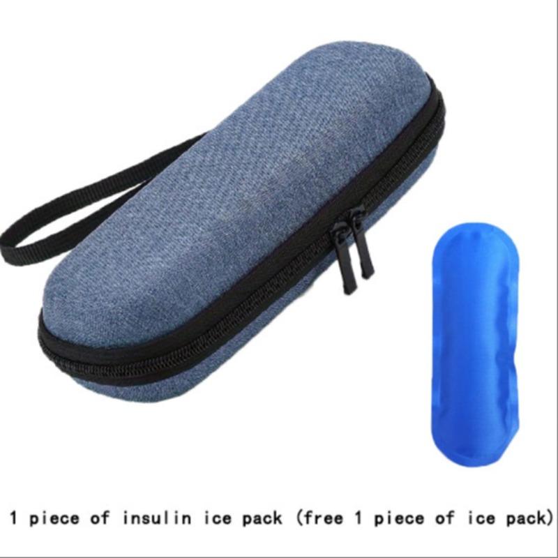 Set of 2 Insulated Insulin Freezer Travel Bag with Ice Pack - Insulated Medicine Storage Box with Zipper, Insulated Bag for Diabetes Management, Insulin Pen and Blood Glucose Monitor Storage - Portable Insulated Travel Case