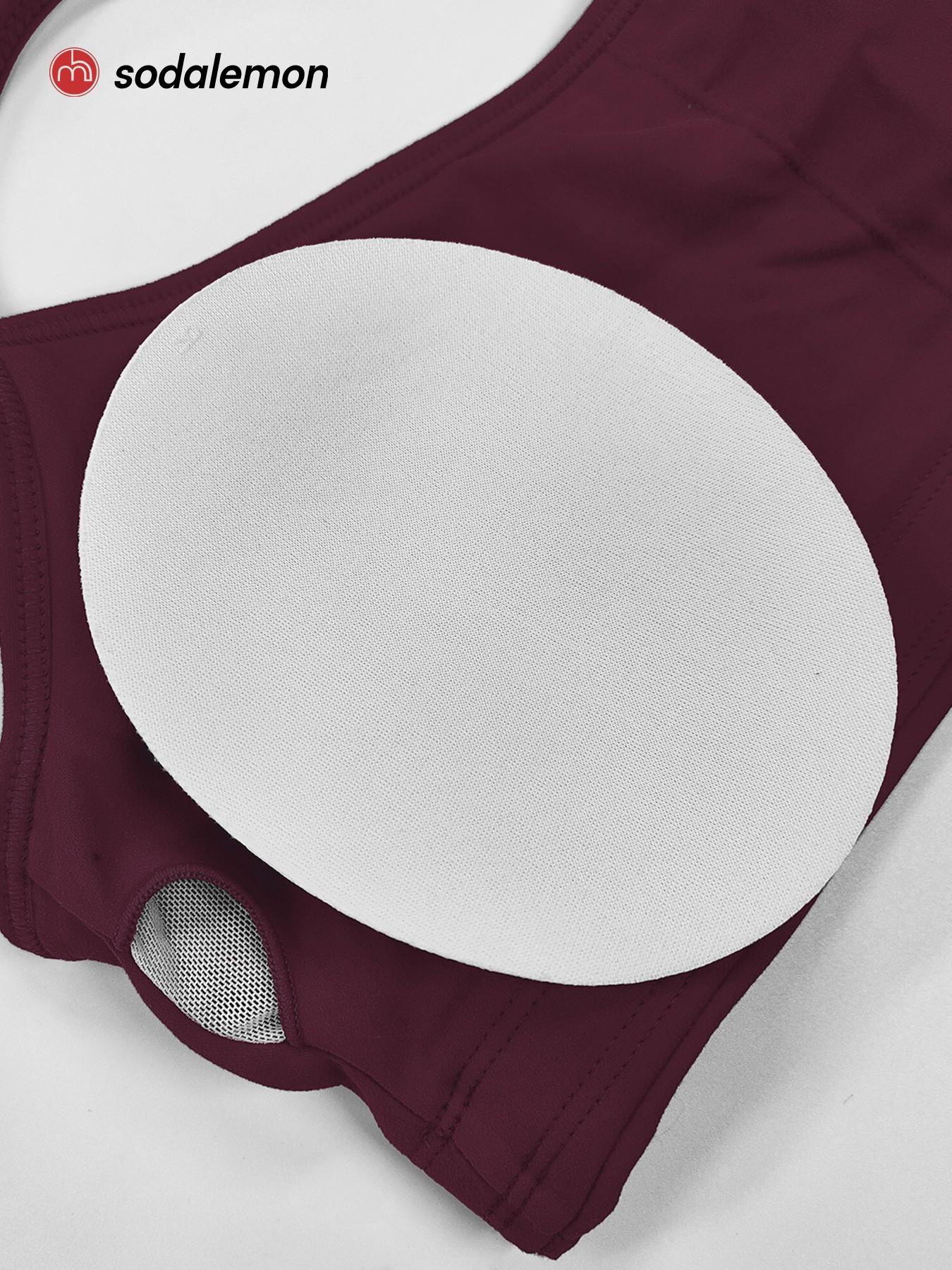 Sodalemon 2-Piece Set Women's Faux Two-piece Racerback Sports Bra & High-waisted Tummy-control Yoga Peachy Hips Leggings