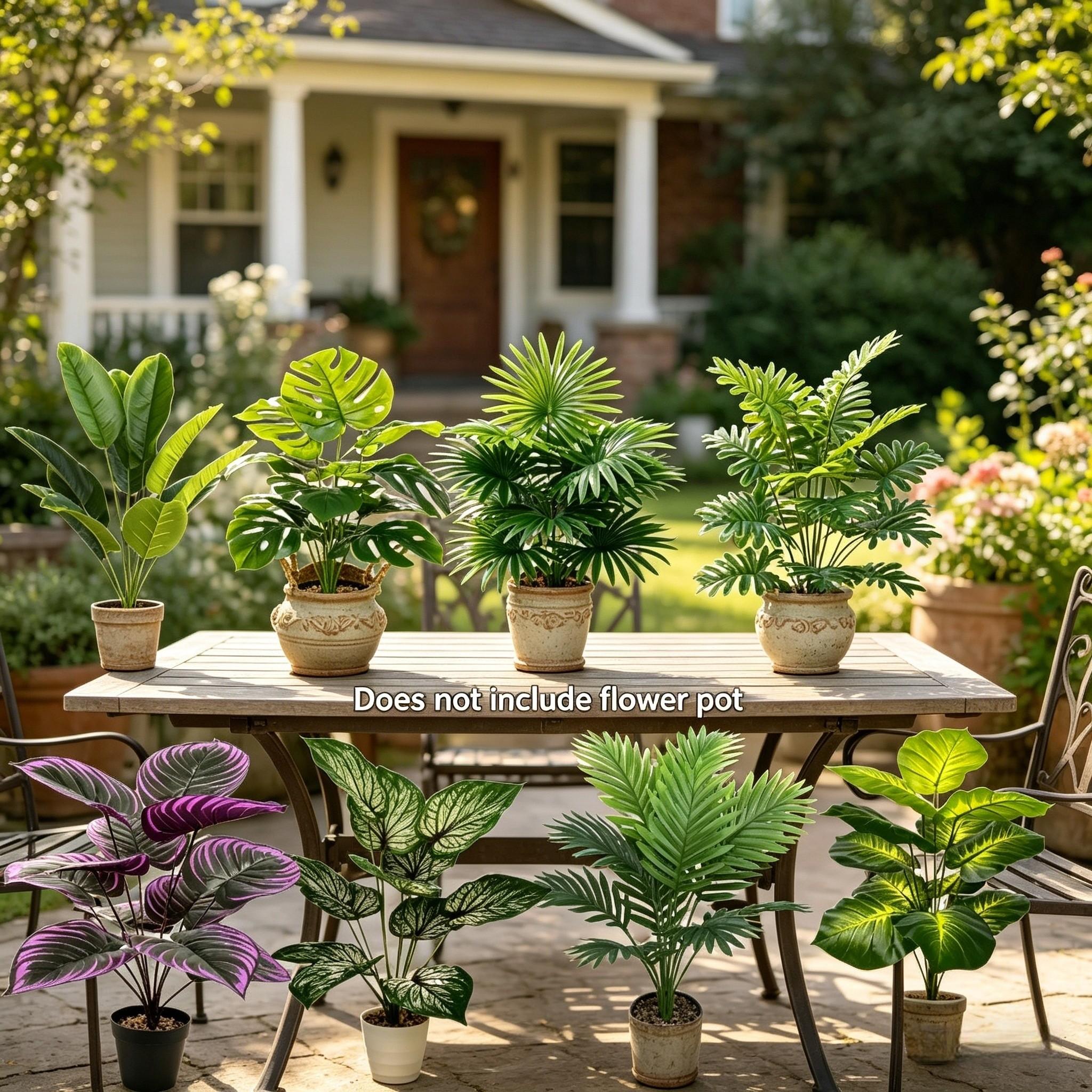 Artificial Monstera Plant, Multiple Choices, Ideal for Home Garden Room Office Decor, Realistic Indoor Plants, Artificial Flower Plant For Outdoor, Summer Decorations, Home Décor, plant artificial para adornos, DIY Leaf Assembly, No Pot Included