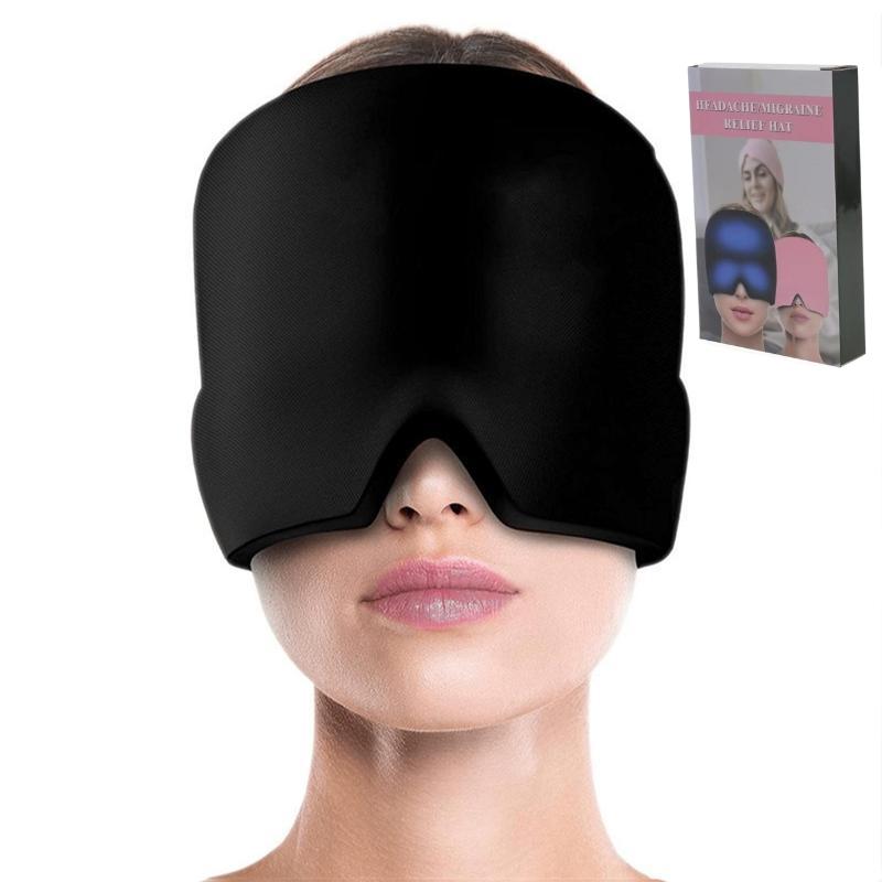 Cooling Gel Headband for Comfort, Perfect for Relaxation at Home or Office, Uncharged Manual Operation, Great Mother's Day Gift, Headband Sleep Mask