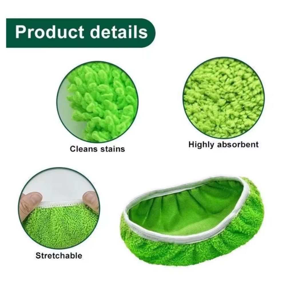 4 Pcs Reusable Ultra-fine Fiber Mop Pads High Water Absorption Universal Fit Most Standard Mops Firm Adhesion Cleaning Pads