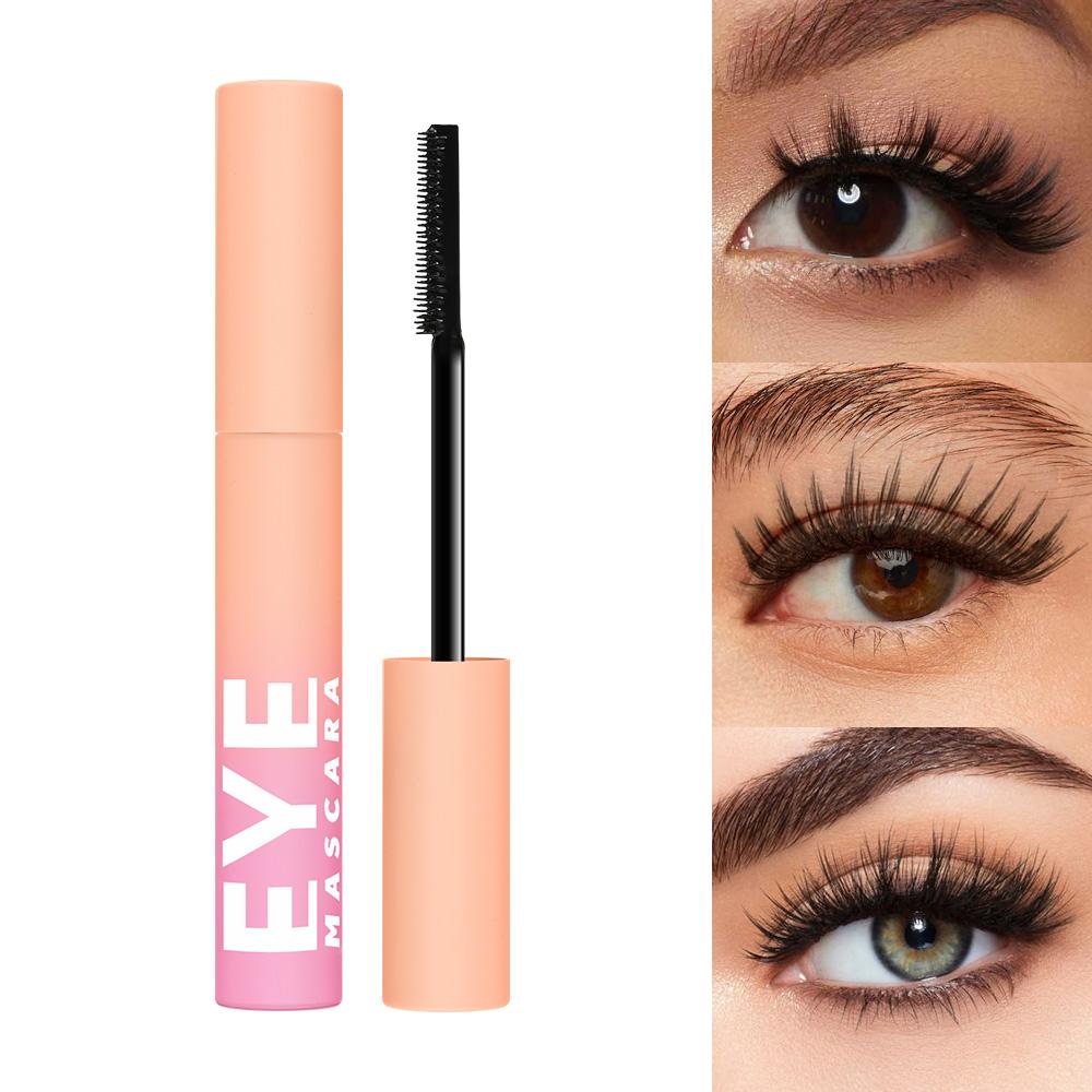 Waterproof Mascara, Long-Lasting Curling Mascara, Lengthening & Volumizing Black Mascara, Smudge-Proof No Clumping Formula with Fine-Tooth Comb Brush for Natural Lashes
