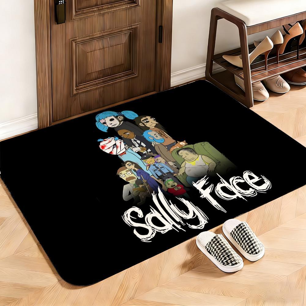 Horror Sally Face Floor Mat This soft flannel mat provides a cozy Soft flannel mat with quick water absorption, non-slip and durable. Easy to clean, ideal for bathroom and entryway use.