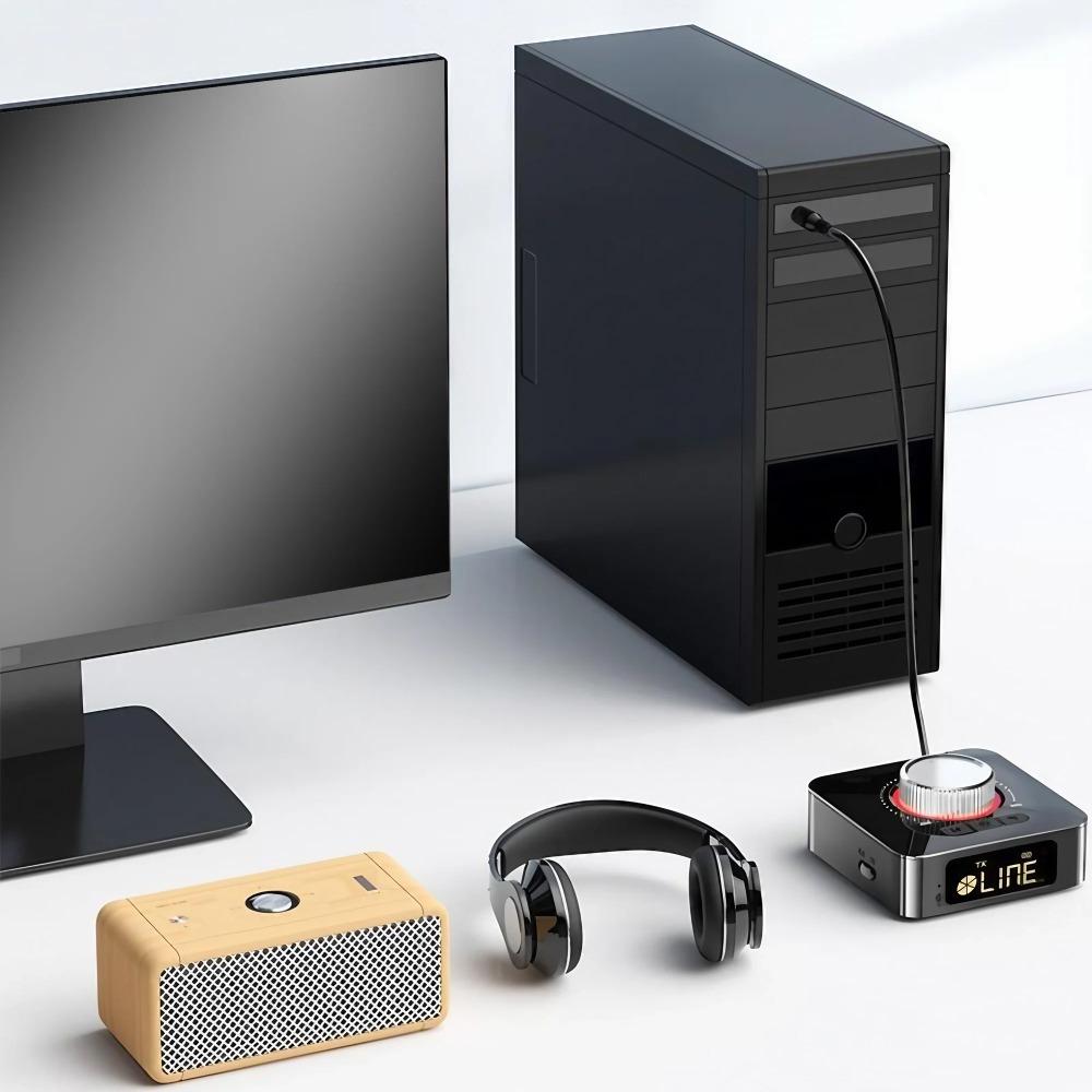 Low Latency Stereo Bluetooth Audio Receiver with 3D Surround Sound, Wireless Adapter & Multi-Function Converter for Vintage Speakers & Car Audio Systems, AUX Input, 3.5mm RCA Output, Tf Card Playback