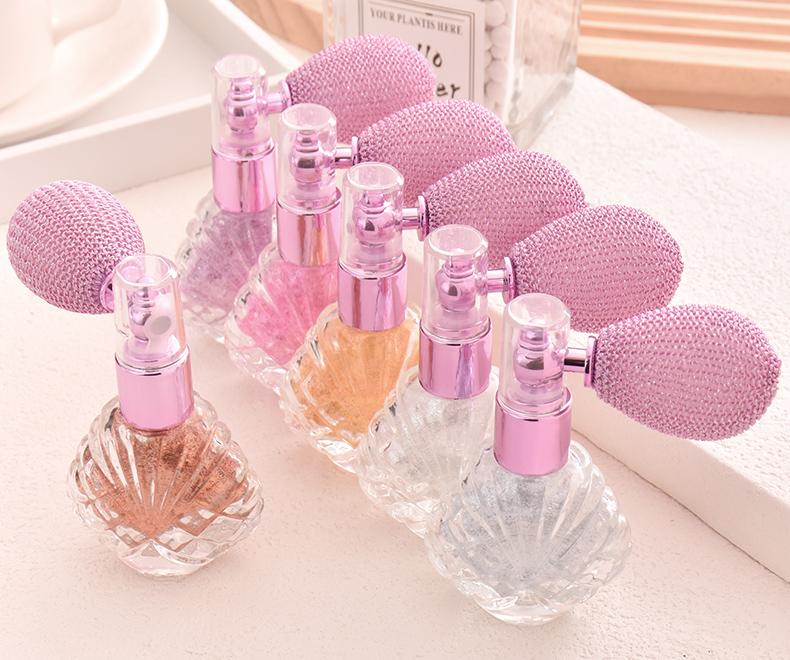 Shimmer Puff Spray Unscented Silver Glitter for Body Face Hair Nail Clothes Highlighter Makeup Festival Party Concert Rave Accessories Fragrance Pigment Cosmetic Pale Pink