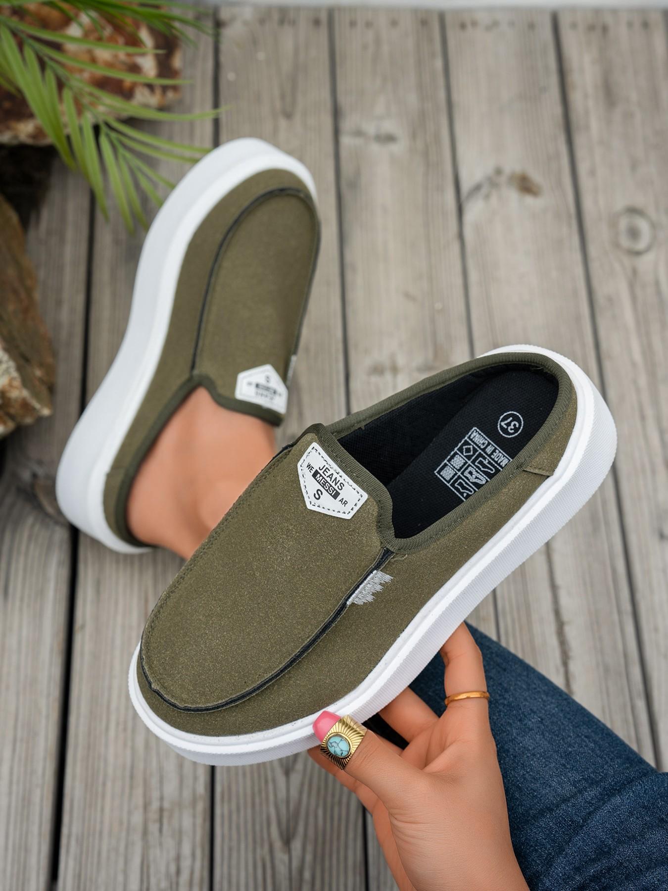 2026 Women’s new styles: brown, black, gray, green. pink, leopard print. colorful. milk-colored. black and white. thick-soled mules. large size, comfortable, casual, slip-on design. suitable for school/vacation.