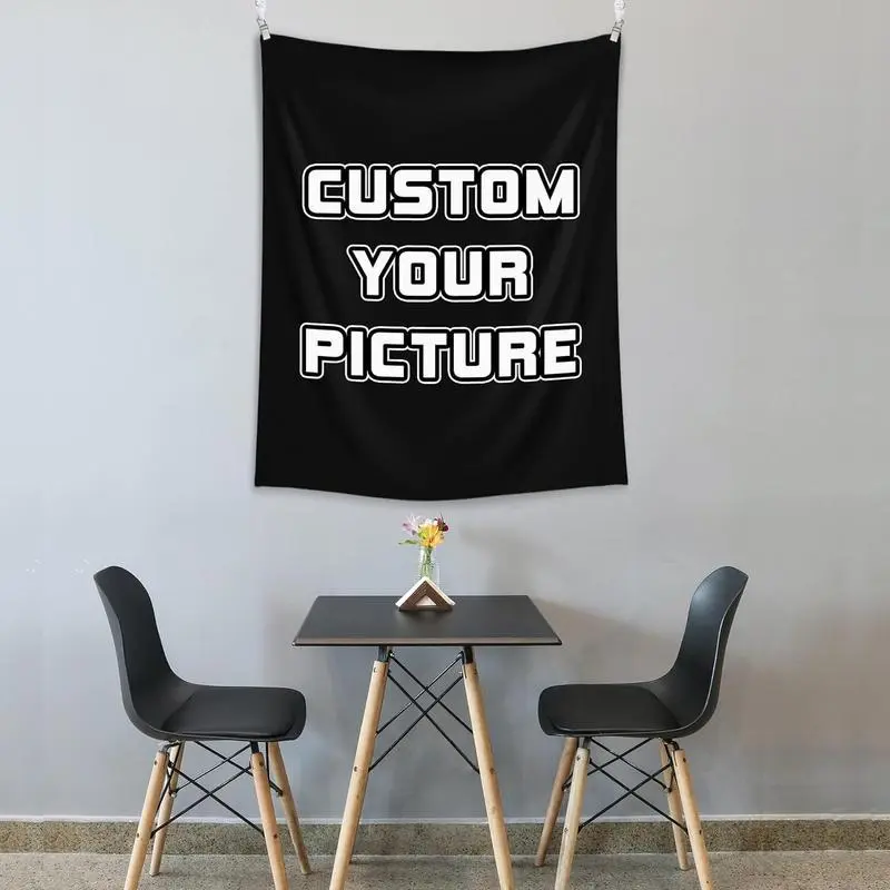 Custom Upload Image Personalized Decor Tapestry - 100% Synthetic Polyester, 1-Sided Print Home Bedroom Decor Room Art for Indoor/Outdoor Use, One-Sided Print