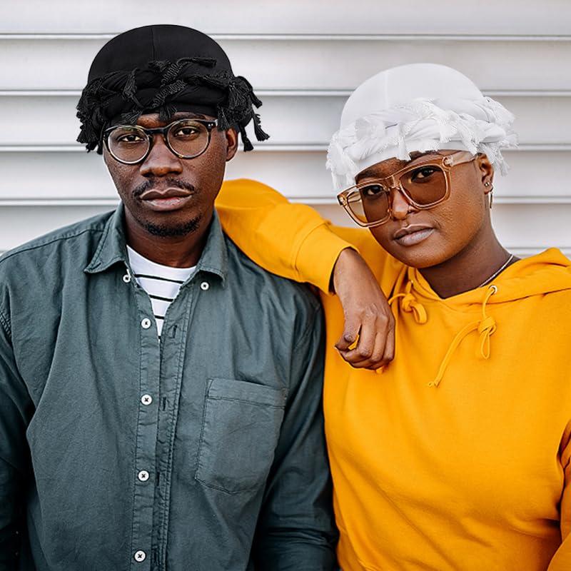 Turban for Men- Satin-Lined Durag Head Wrap for Fashion & Comfort - Multipurpose Head Scarf Head Warp for Men and Women