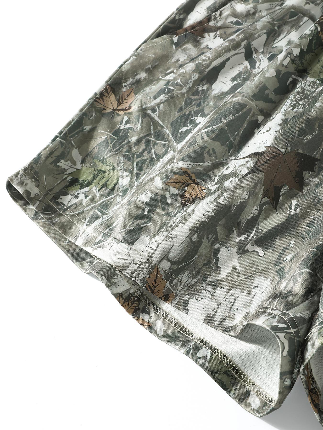 Women's Casual Camouflage Branch Print Loose-Fit Shorts, Lightweight Summer Pants for Women, Perfect for Daily Wear & Outdoor Activities