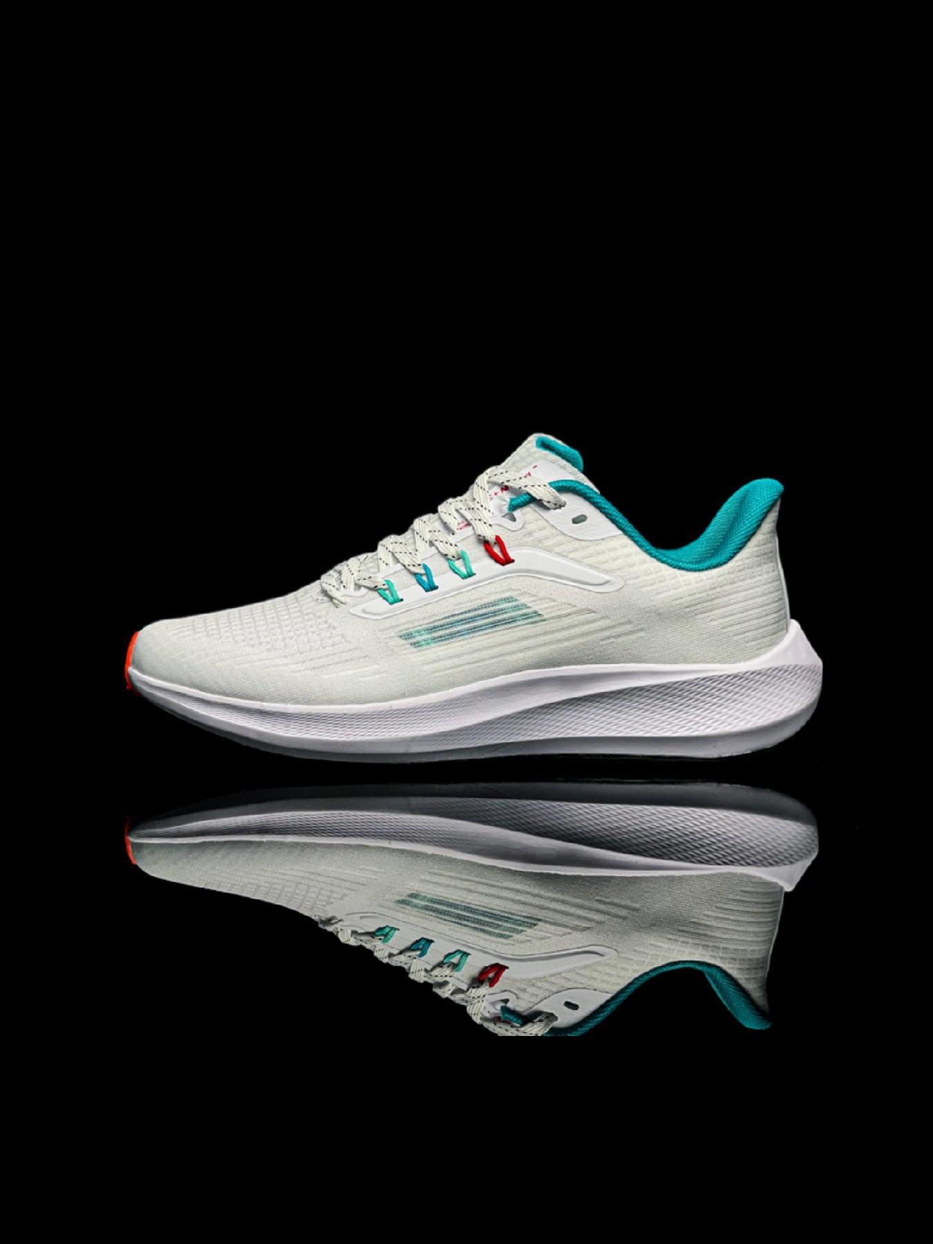 Unisex Air Cushion Running Shoes, Lightweight Breathable Sport Sneakers, All-Season Comfort, Rubber Sole, Pa Upper Material