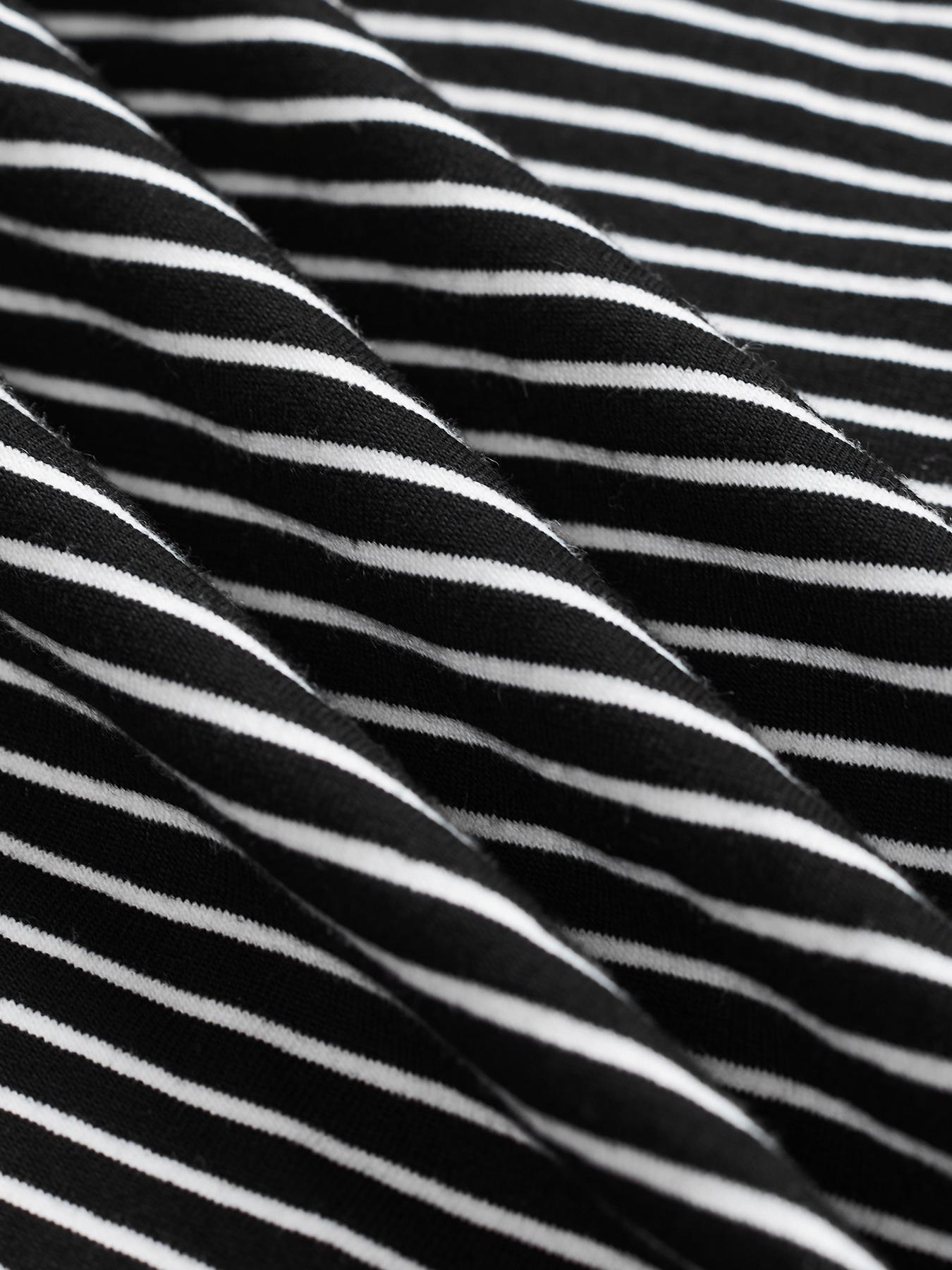 Women's Striped Slim-Fit Long Sleeve Casual Spring Summer Top, Stylish Plain Fashion Tee for Daily Wear, Comfortable & Trendy Design