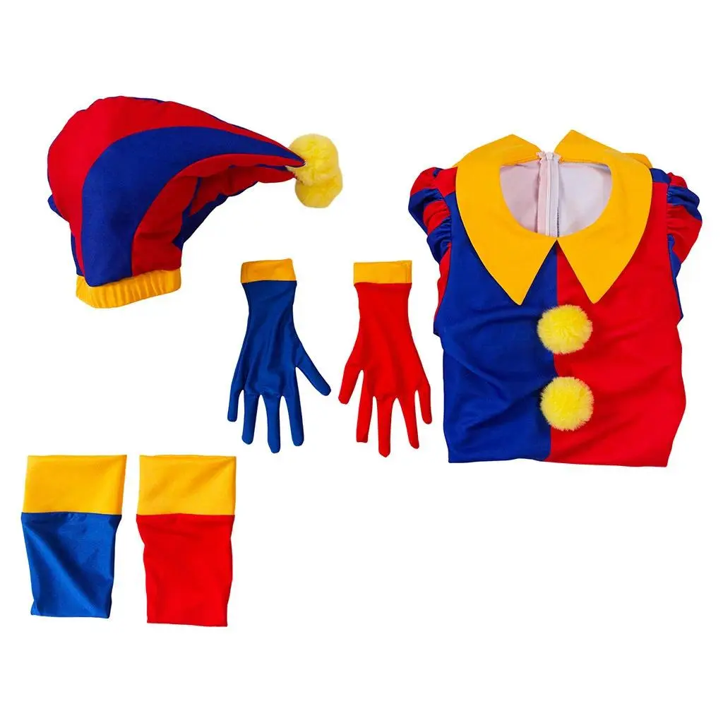 Magic Number Circus cosplay costume Pamni cosplay bodysuit Pomni mask Halloween costume