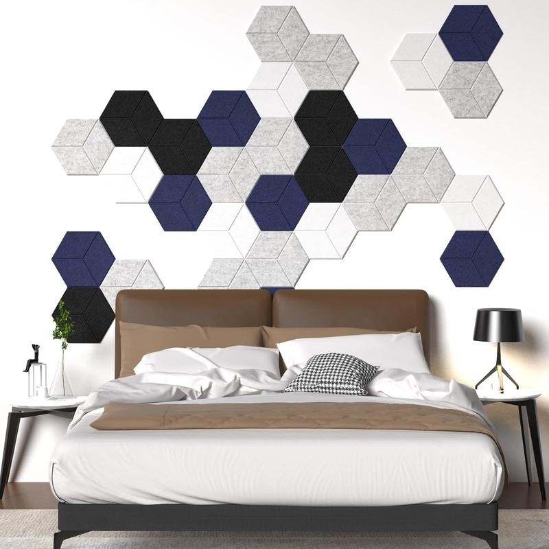 12-Piece Self-Adhesive Removable Wall Soundproof Foam Panels, High-Density Acoustic Insulation, Ideal for Home Theater and Studio, Flame Retardant Design