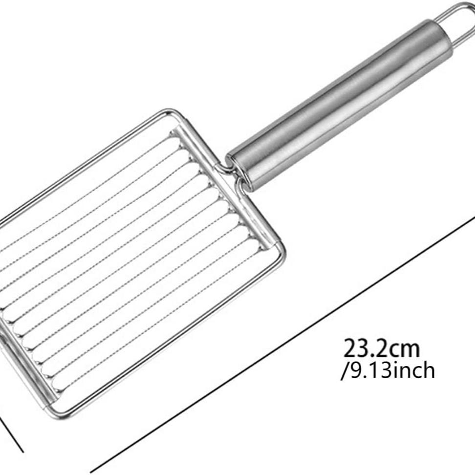 Stainless Steel Tomato Slicer, Manual Vegetable & Fruit Cutter with Ergonomic Handle, Multifunctional Egg Slicer & Kitchen Gadget for Perfect Slicing & Dicing, Ideal for Salads, Sandwiches, Breakfast Prep, Durable Construction