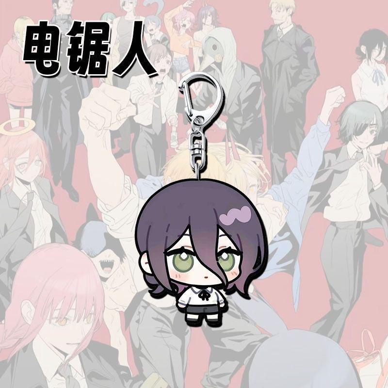 Anime Chainsaw Man Denji Makima Hayakawa Aki Power Pochita Acrylic Keychain Student Schoolbag Pendant Cosplay Car Keyring Gift