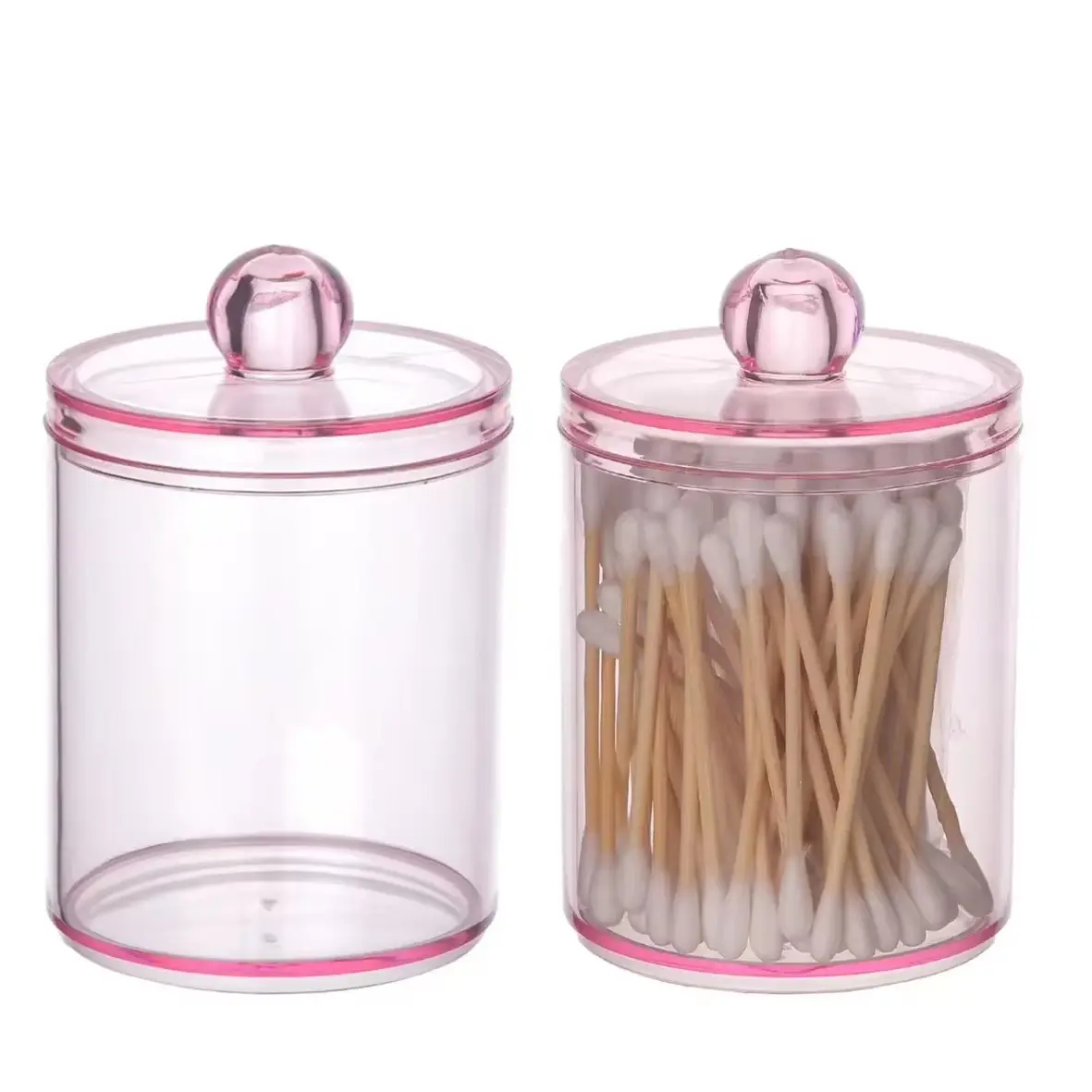 1pc Cotton swab storage box, makeup cotton swab box, dustproof storage box, beauty organizer, modern minimalist style
