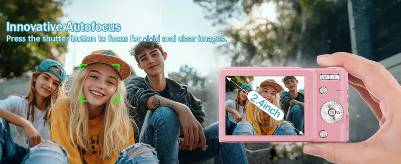 Product Introduction of Digital Camera Autofocus 50MP Vlogging Camera with 32GBSD Card 16x Digital Zoom Compact Camera, 2.8-inch Screen, Fill-in Light, Anti-Shake 1