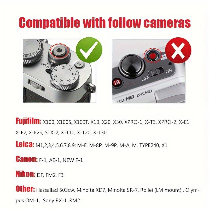 Aluminum Camera Shutter Button for Fujifilm X-Series, Lightweight Durable Retro Camera Accessory, Compatible with Multiple Models