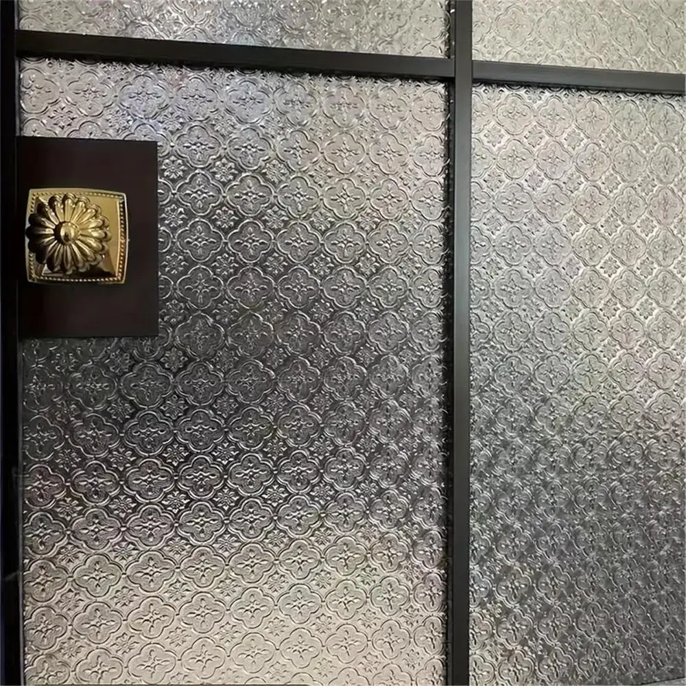Window Privacy Film Roll, Privacy Film For Glass Windows, Static Adhesive Colorful Decorative Glass Sticker, Sun UV Protection, Heat Control, Bathroom, Front Door, Office Use