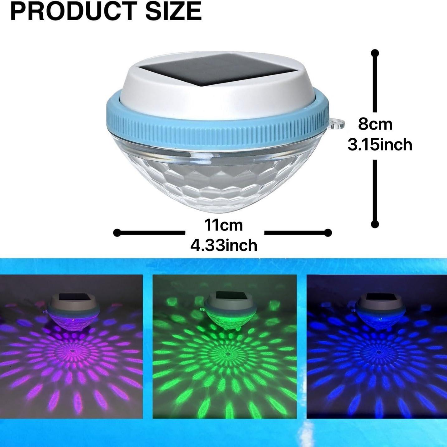 Solar Powered Floating LED Light, Multicolor Pool Lamp, Submersible Aquarium Light, Garden Decorative Mood Light, Outdoor Lighting