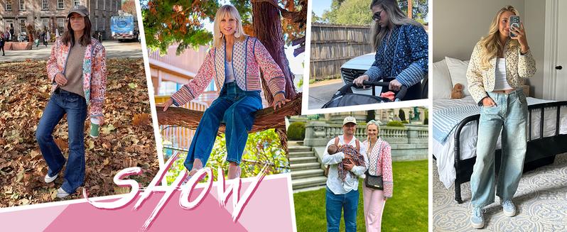 Molitree Women's Cropped Floral Quilted Jacket Cardigan Printed Lightweight Open Front Padded Puffer Coat