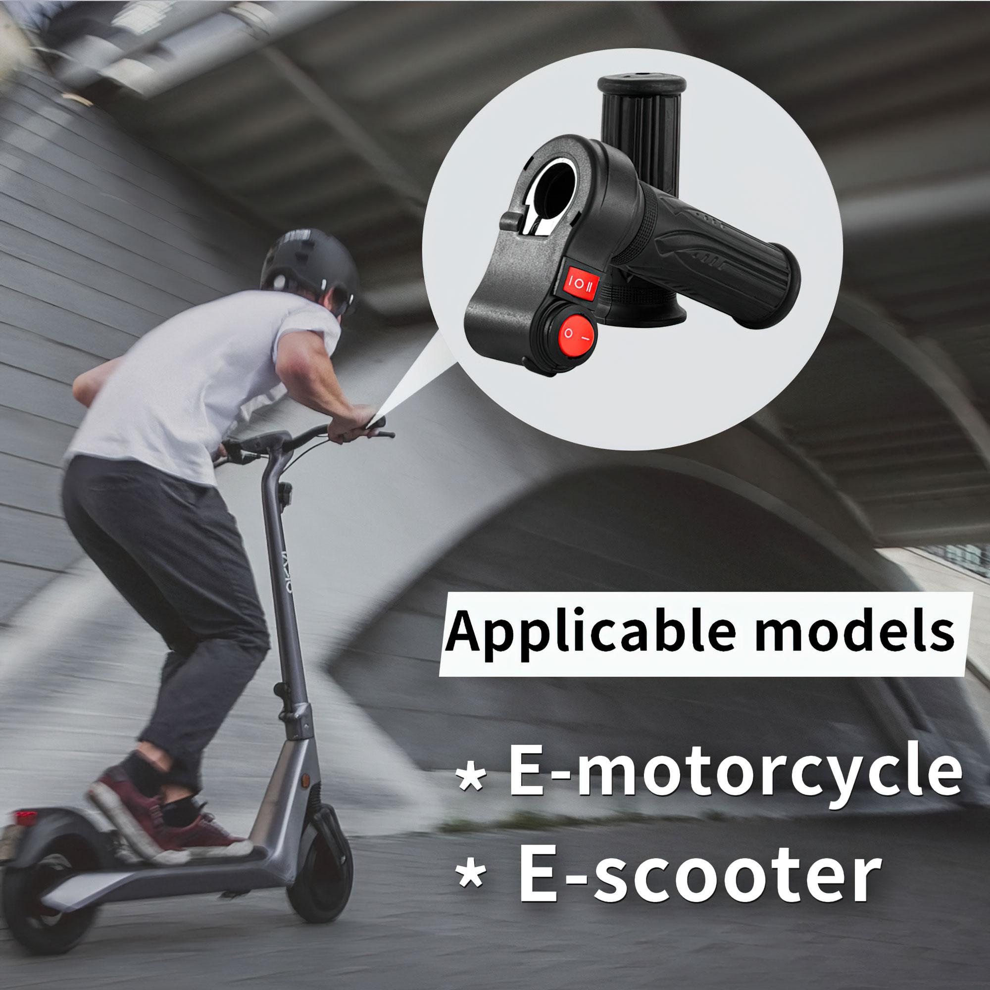 Universal Electric Throttle 12-72V Three Speed Throttle with Reverse Electric Twist Throttle with Forward and Reverse Accelerator for Electric Motorcycle Throttle