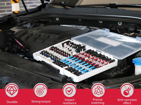 SEDY 41-Piece Premium 1/4" Drive Magnetic Impact Nut Driver Set Metric & SAE with Socket Adapters, 2-in-1 Ratchet Wrench, Universal Sockets, Quick Release Bit Holder, Durable Strength & Versatile Performance, Christmas Gift