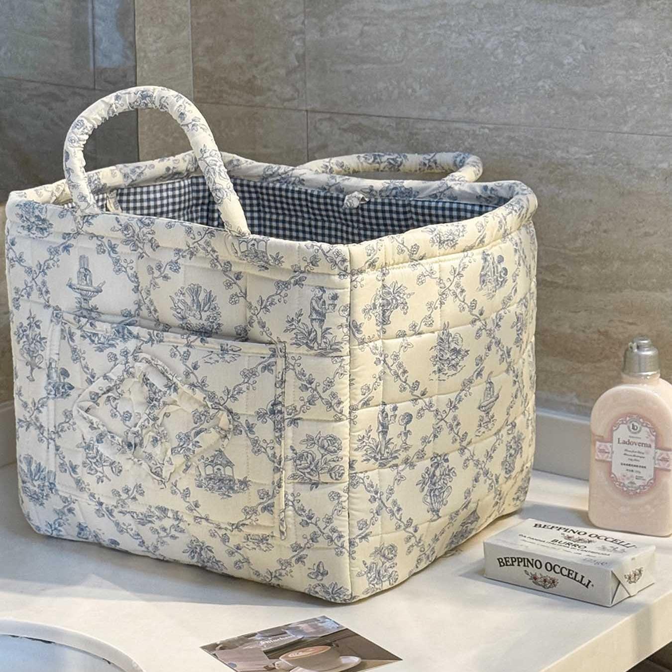 Versatile Car Storage Basket – Durable & Space-Saving Organizer for Car, Home, and On-the-Go | Perfect Valentine's Day Gifts & Basket | Use as Picnic Bag, Mom Bag, Toybox, or for Clothes & Books | Collapsible Handle Reusable Grocery Shopping Bags