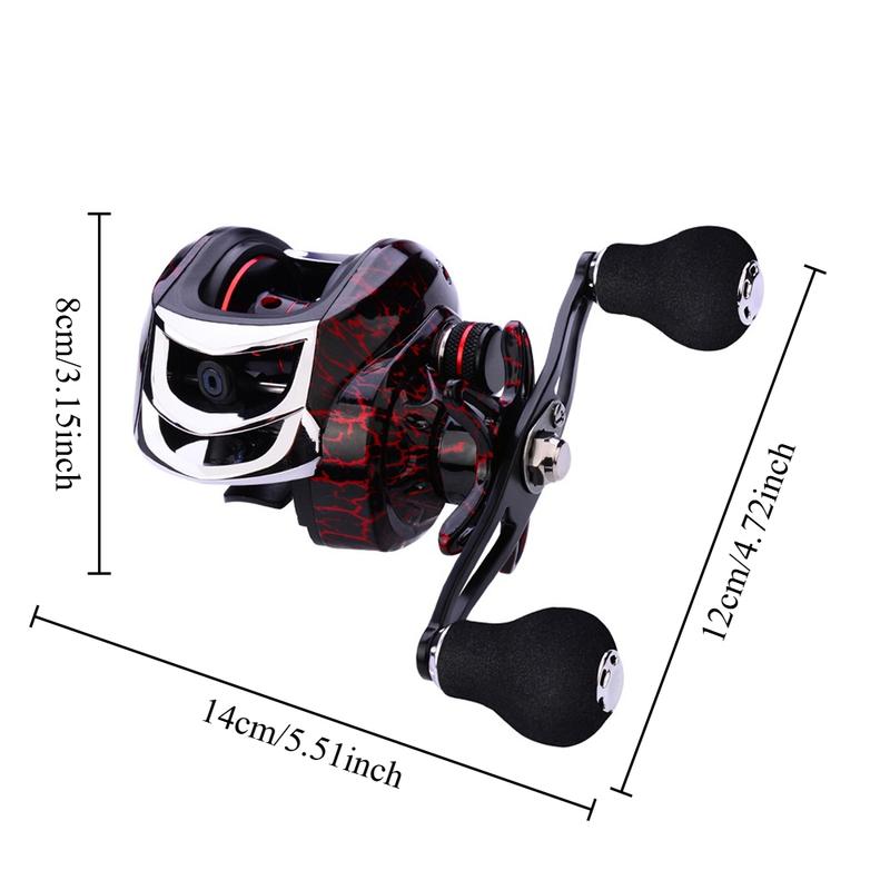 18+1 Stainless Steel Bearing Magnetic Centrifugal Double Braid Fishing Reel, Carbon Fiber Braking System, Segmented Magnetic Anti-Backing, Saltwater Freshwater Use, Left Right Hand Retrieve, Long Cast Spinning Reel.
