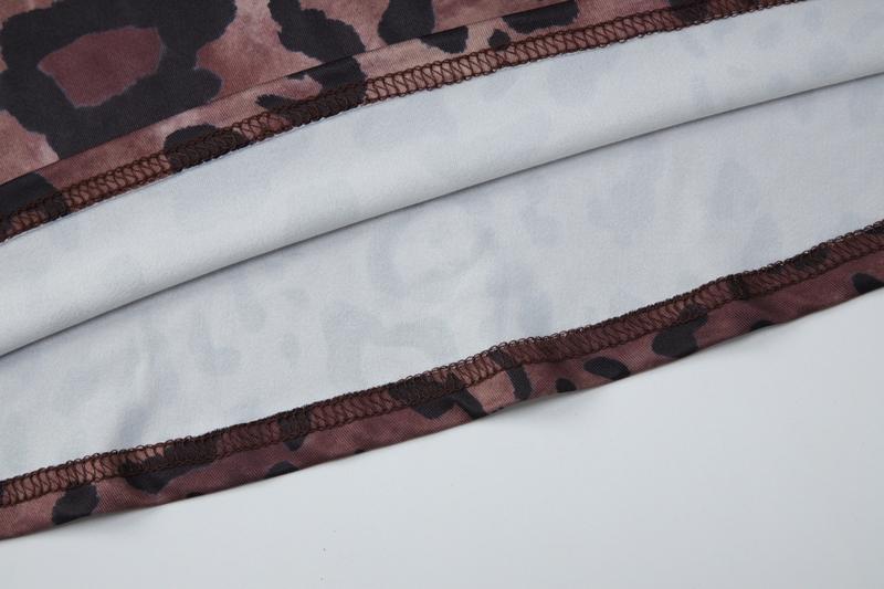 Women Summer Sexy Halter V Neck Backless Leopard Print Bodycon Party Club Evening Long Dress