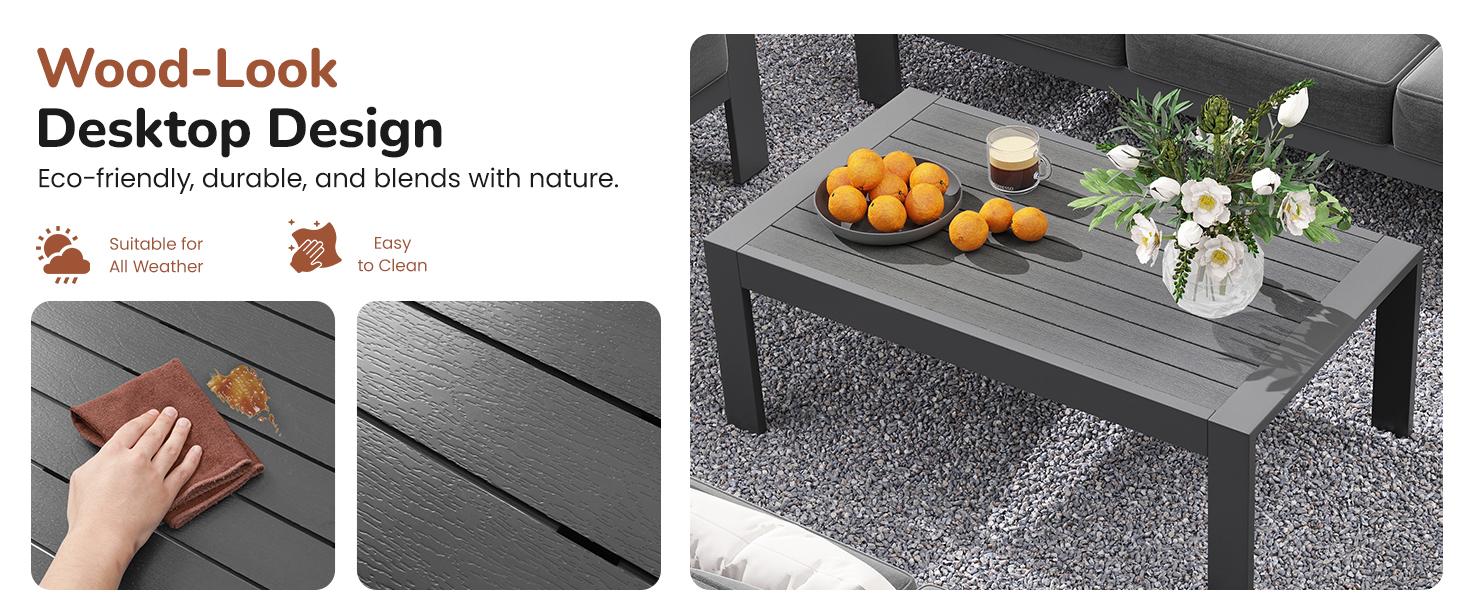 RoyalCraft 4/5 Pieces Outdoor Patio Furniture Set, Metal Patio Sectional Sofa Chair with Coffee Table, Outdoor Conversation Set with Water-Resistant Cushion for Porch, Backyard, Garden RoyalCraft 4/5 Pieces Outdoor Patio Furniture Set, Metal Patio Sectional Sofa Chair with Coffee Table, Outdoor Conversation Set with Water-Resistant Cushion for Porch, Backyard, Garden