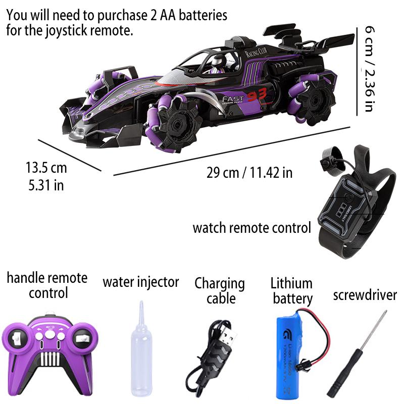 Gesture & Remote Control Four-wheel Stunt Car, 1 Set Electric High Speed Drift RC Car with Light & Music, Ideal Birthday Gifts